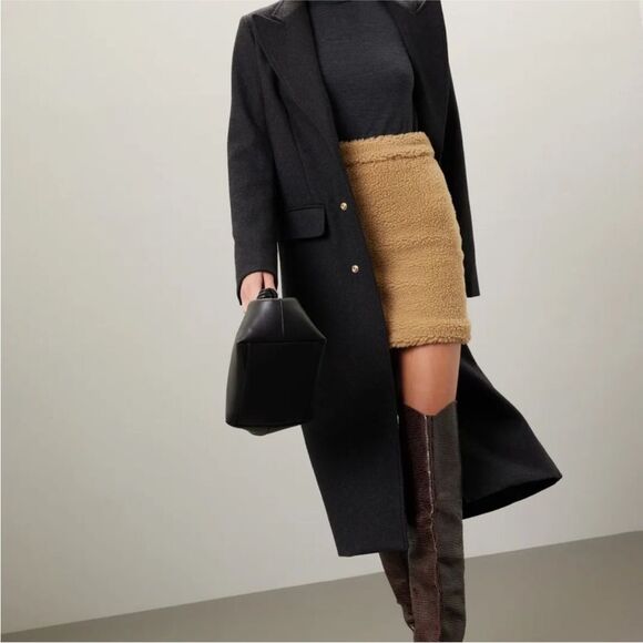 ALIETTE | Tan Faux Fur Sherpa Mini Skirt MSRP $895 Women’s Sizes 0, 2, 4, & 10 - Picture 13 of 13